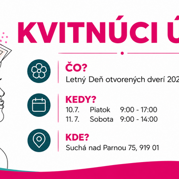 KVITNÚCI ÚNIK v Poni Veni: Letné dni otvorených dverí, ktoré ti ukážu záhradu inak