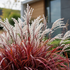 Miscanthus 'lady in red' - ozdobnica - Miscanthus 'Lady in Red' 1