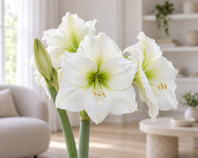 Amaryllis 'white candle' - zornica 30/32 - Amaryllis 'White Candle' 