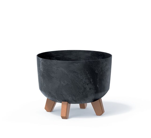 Kvetináč gracia beton efect 23,8cm antracit - Kvetináč GRACIA BETON EFECT 23,8cm antracit