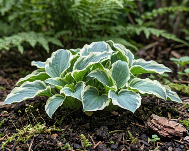 Hosta 'school mouse' - funkia - Hosta 'School Mouse'