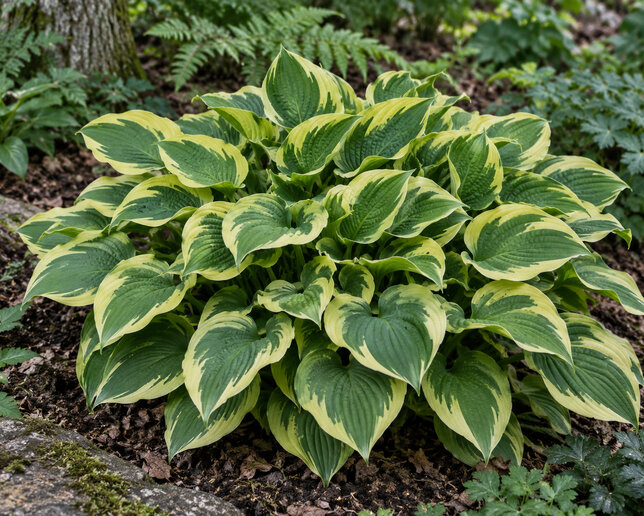 Hosta 'wide brim' - funkia - Hosta 'Wide Brim'