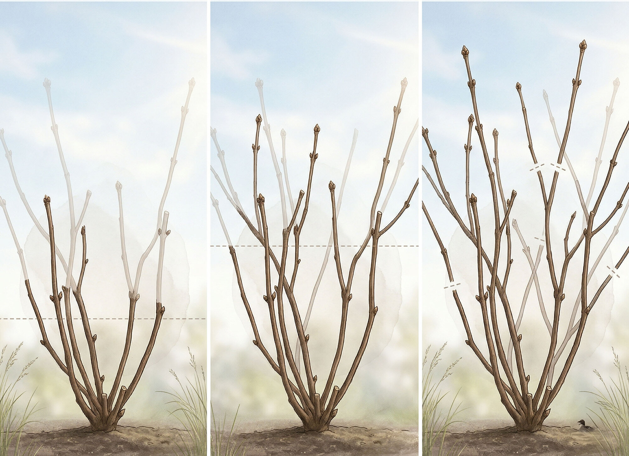 rez stromčekovitej hortenzie